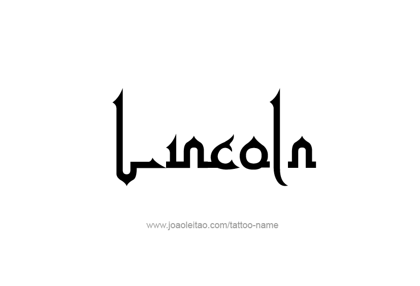 Tattoo Design  Name Lincoln   