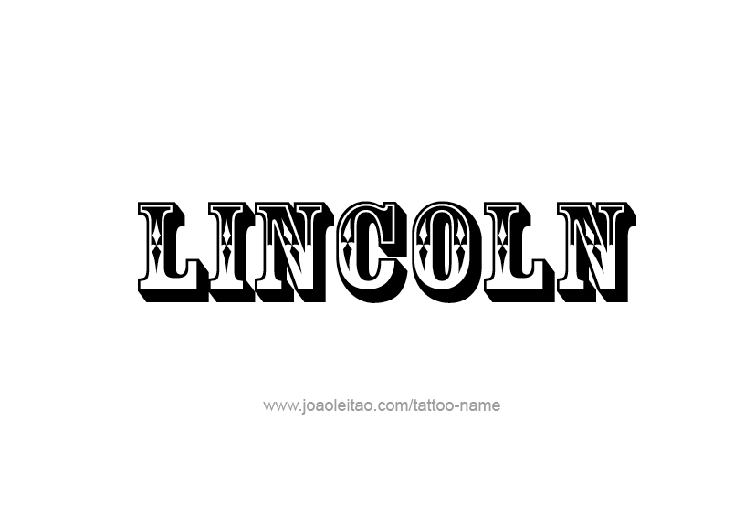 Tattoo Design  Name Lincoln   