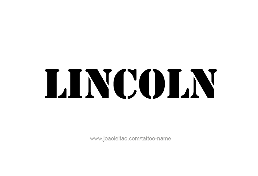 Tattoo Design  Name Lincoln   