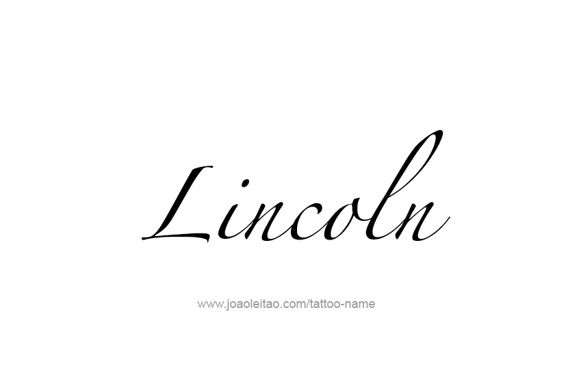 Tattoo Design  Name Lincoln   