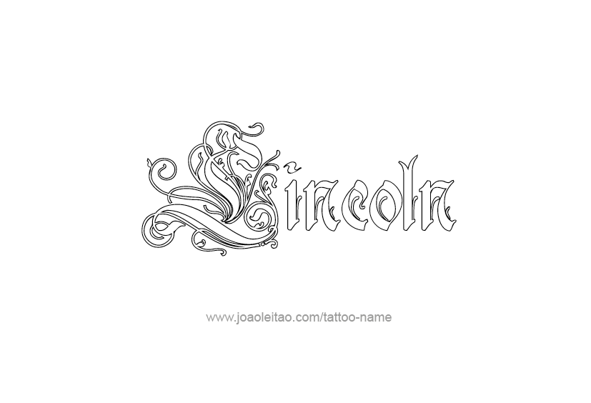 Tattoo Design  Name Lincoln   