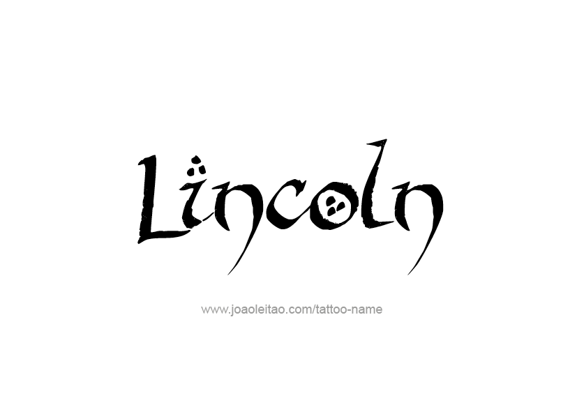 Tattoo Design  Name Lincoln   