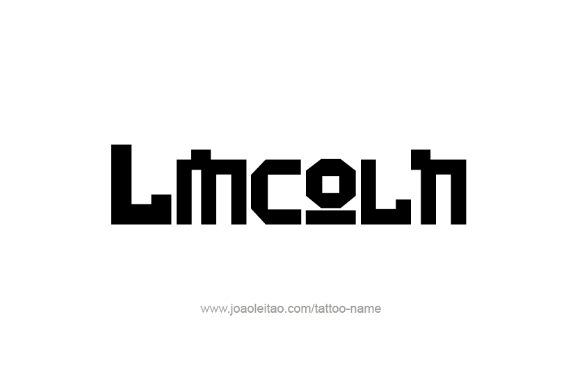 Tattoo Design  Name Lincoln   