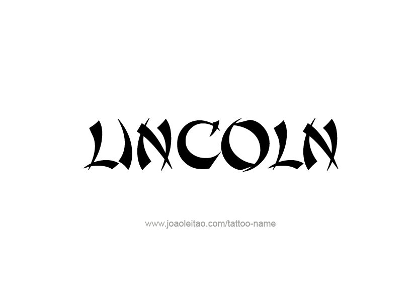 Tattoo Design  Name Lincoln