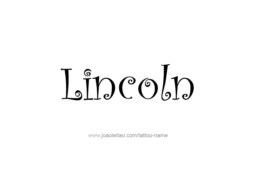 Tattoo Design  Name Lincoln   