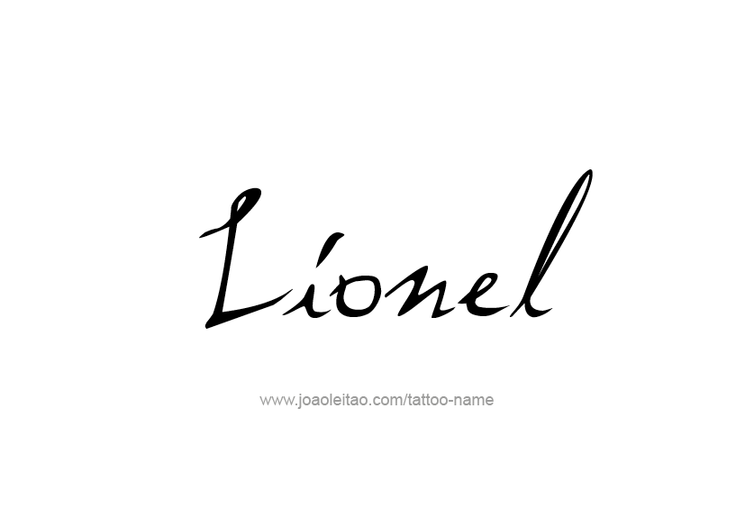 Tattoo Design  Name Lionel   