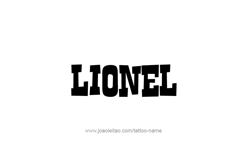 Tattoo Design  Name Lionel   