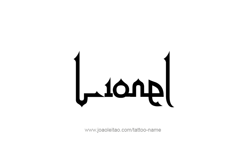 Tattoo Design  Name Lionel   