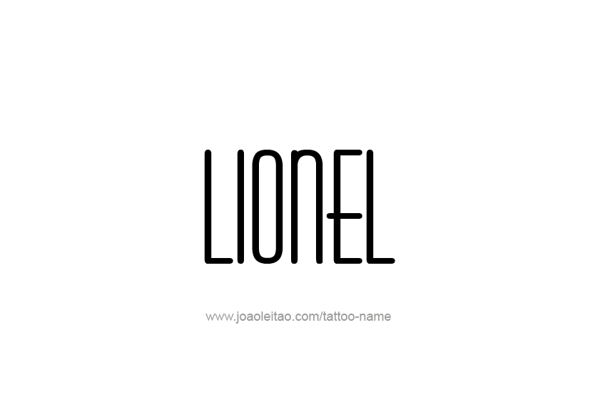 Tattoo Design  Name Lionel   