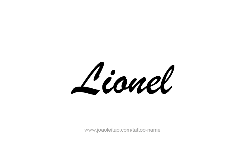 Tattoo Design  Name Lionel   