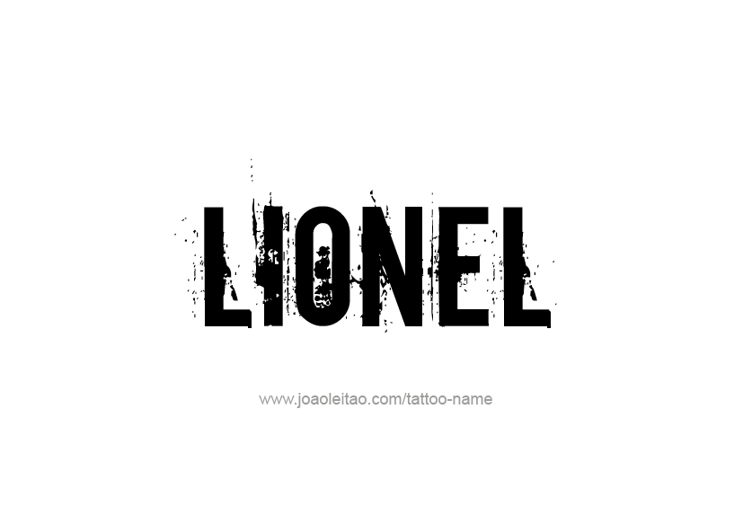 Tattoo Design  Name Lionel   