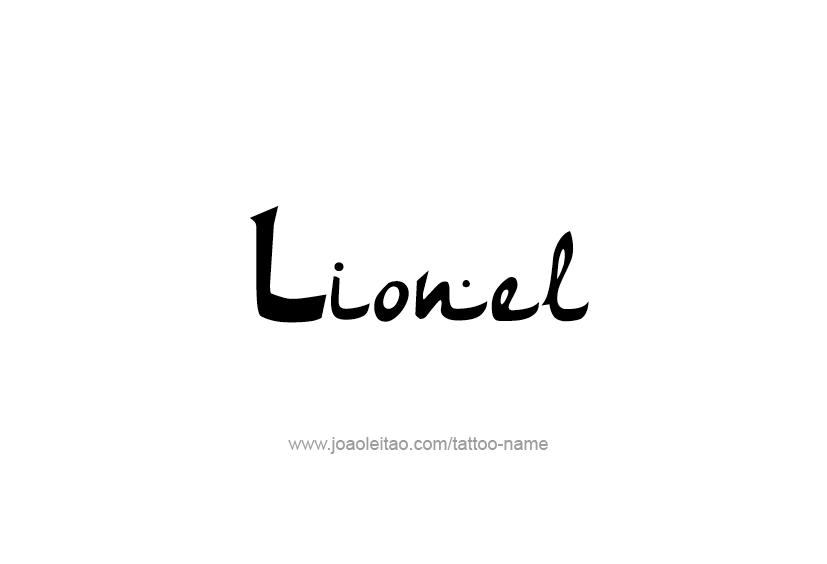 Tattoo Design  Name Lionel   