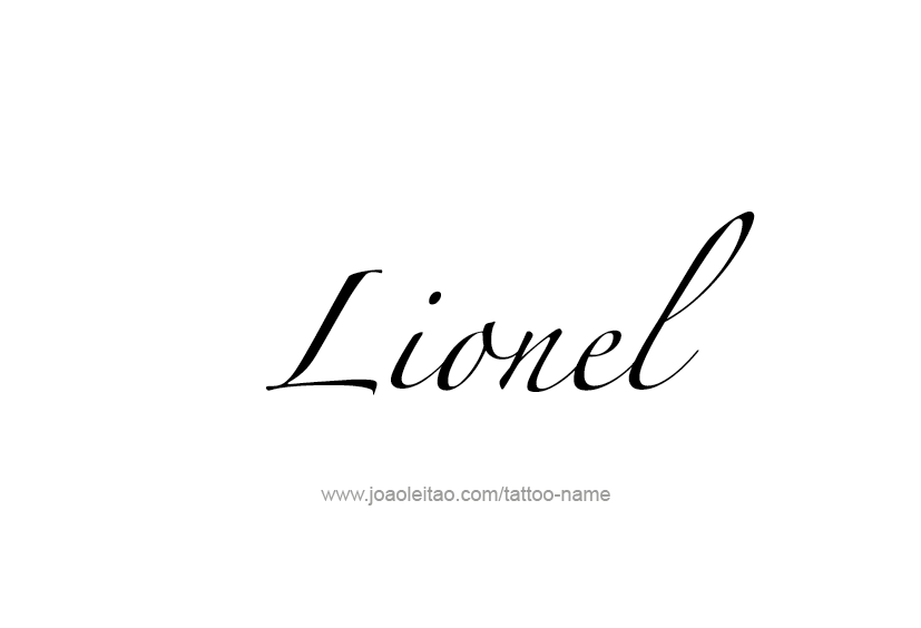 Tattoo Design  Name Lionel   