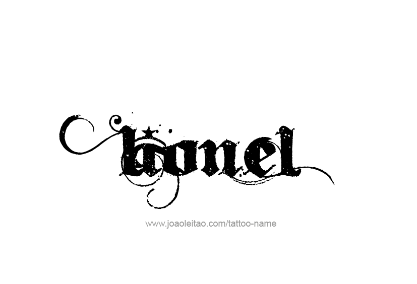 Tattoo Design  Name Lionel   