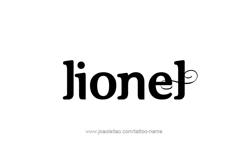 Tattoo Design  Name Lionel   