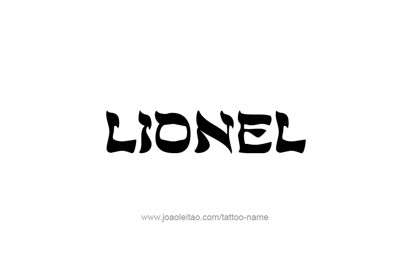Tattoo Design  Name Lionel   