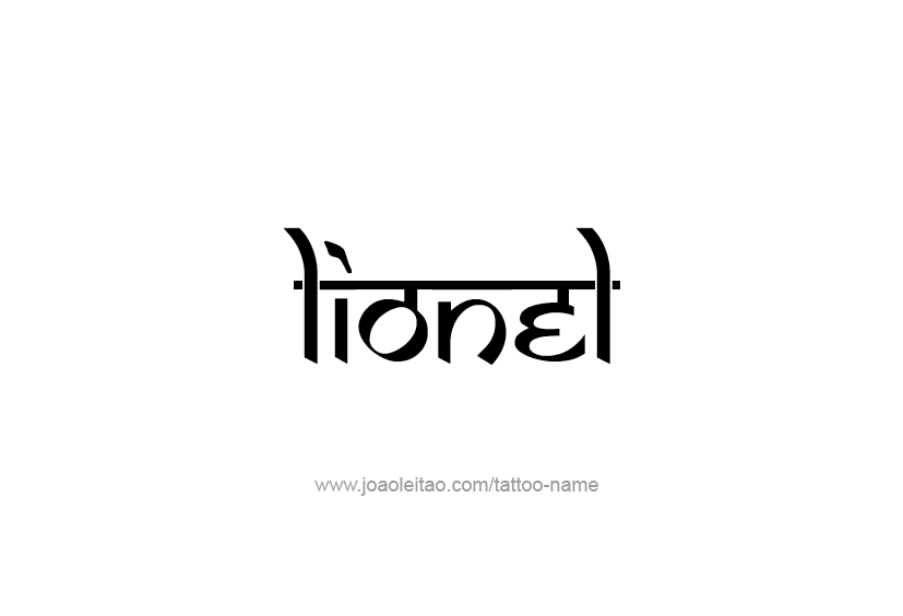 Tattoo Design  Name Lionel   