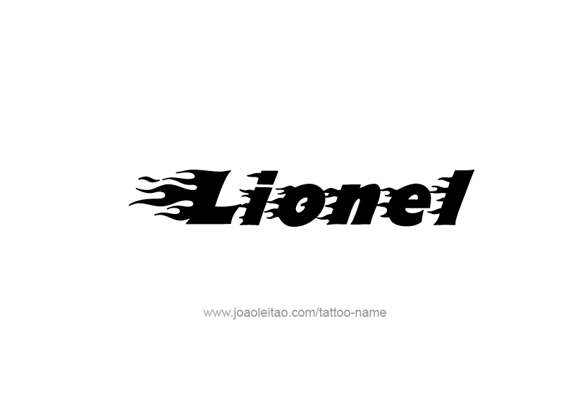 Tattoo Design  Name Lionel   