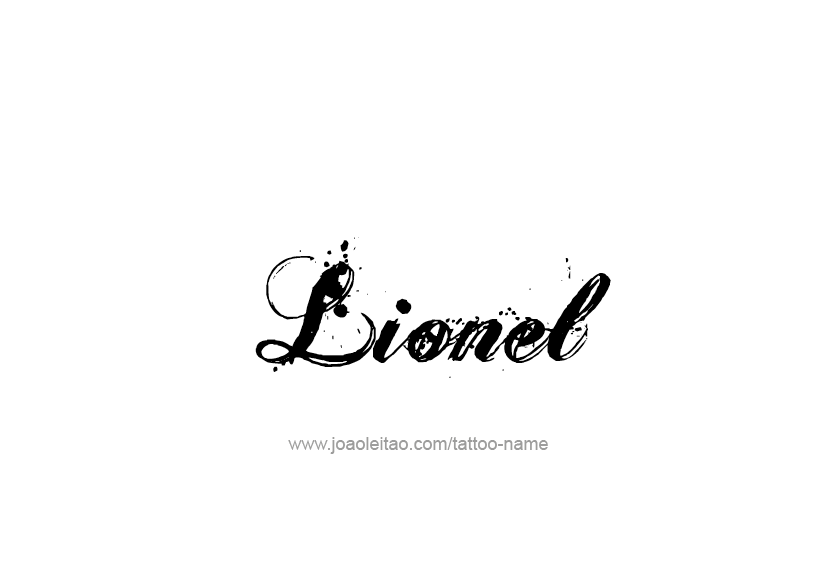 Tattoo Design  Name Lionel   