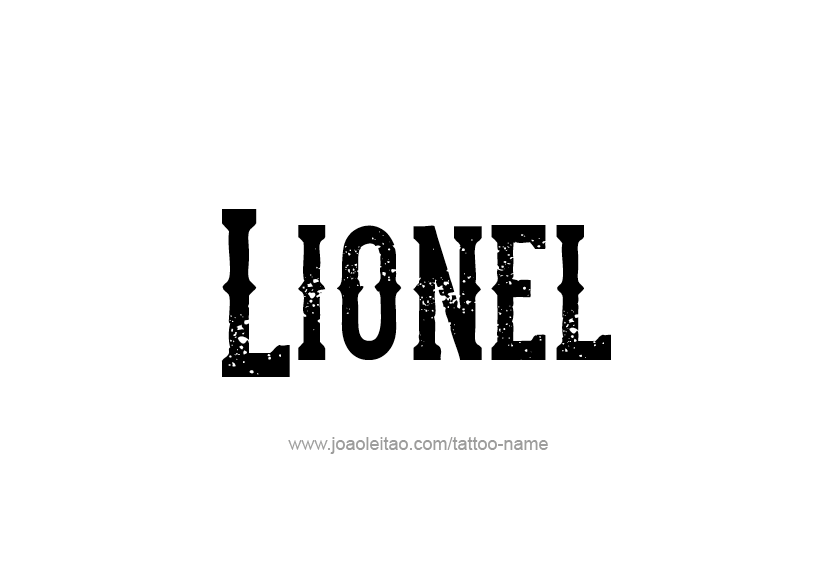 Tattoo Design  Name Lionel   