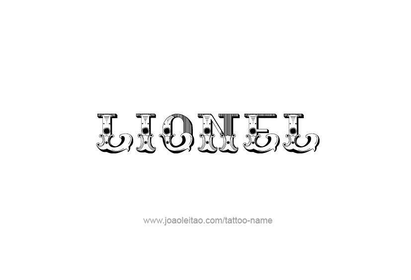 Tattoo Design  Name Lionel   