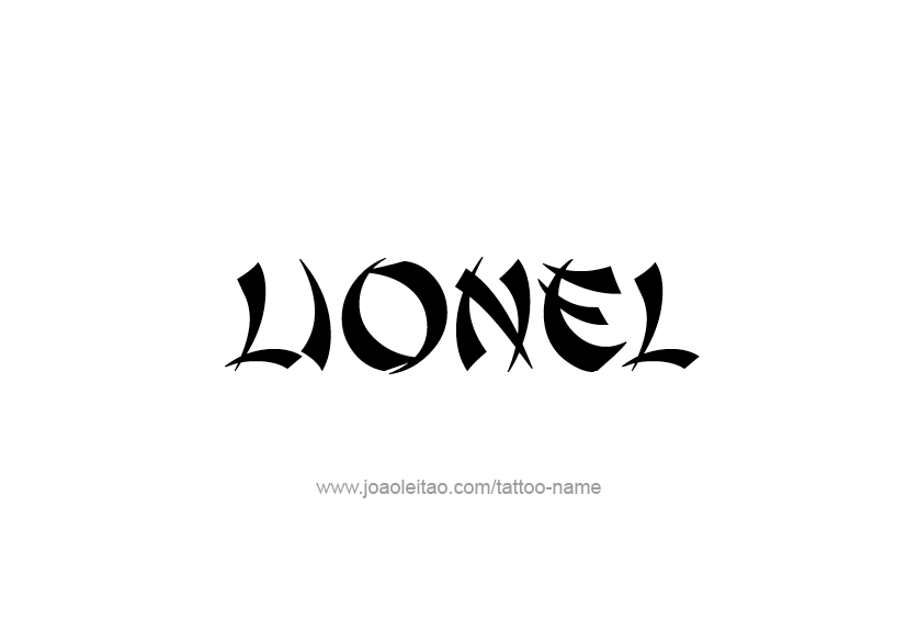 Tattoo Design  Name Lionel