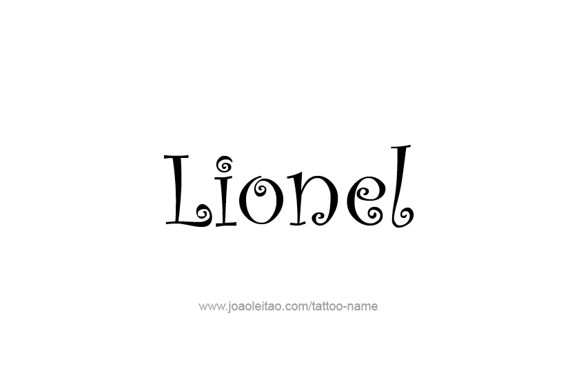 Tattoo Design  Name Lionel   