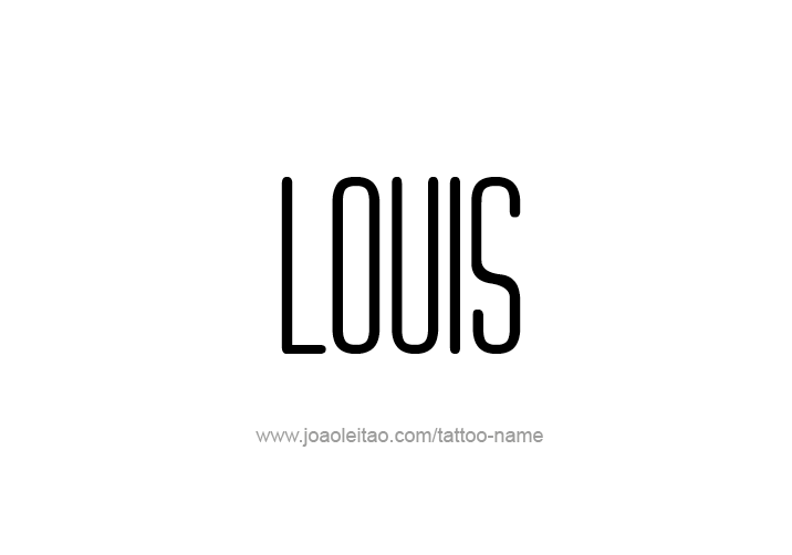 Tattoo Design  Name Louis   