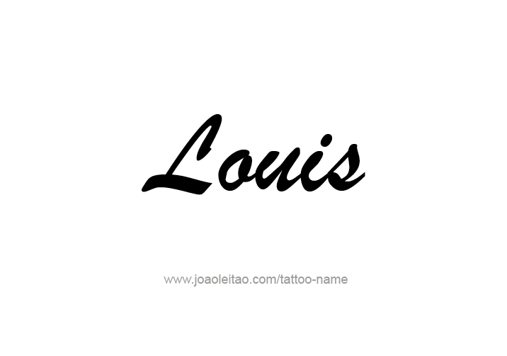 Tattoo Design  Name Louis   