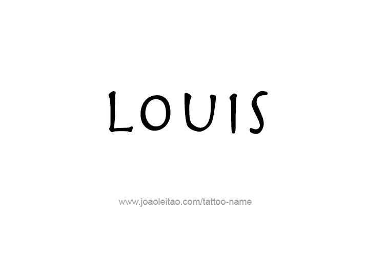 Tattoo Design  Name Louis   