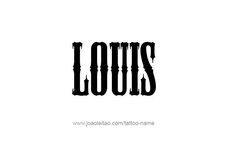 Tattoo Design  Name Louis   