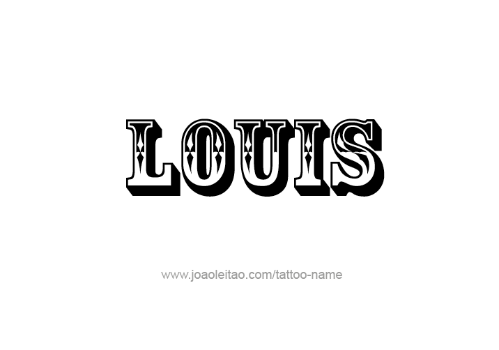 Tattoo Design  Name Louis   