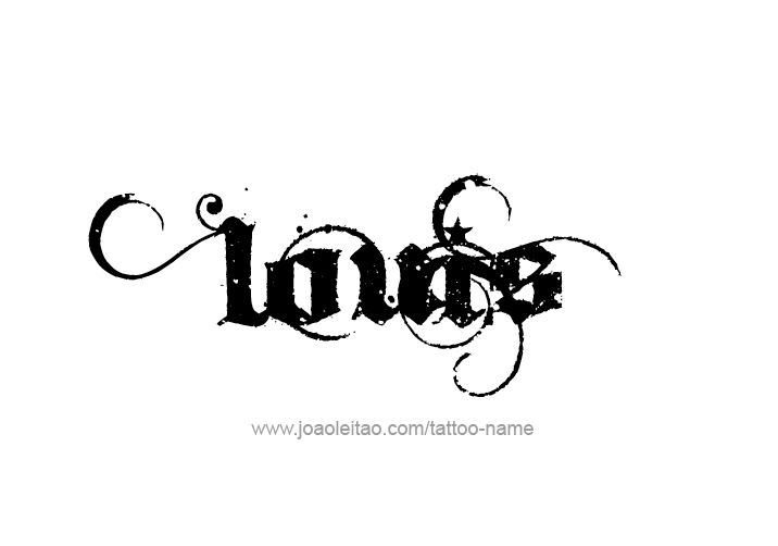 Tattoo Design  Name Louis   