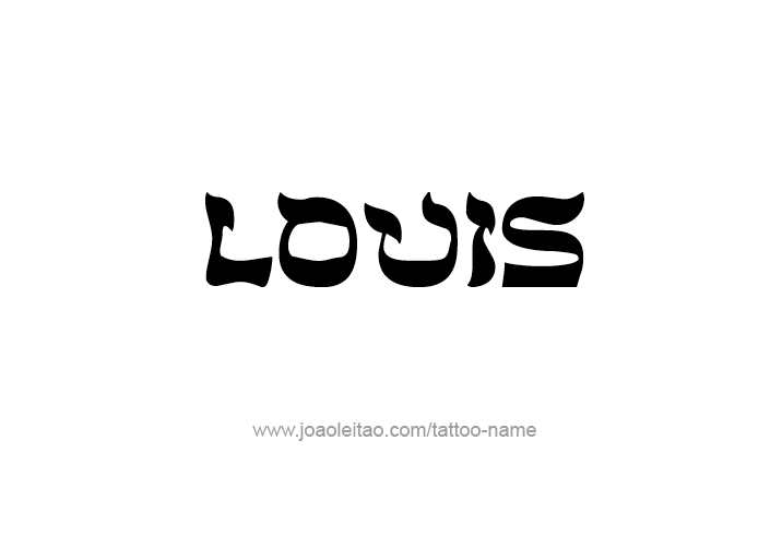 Tattoo Design  Name Louis   