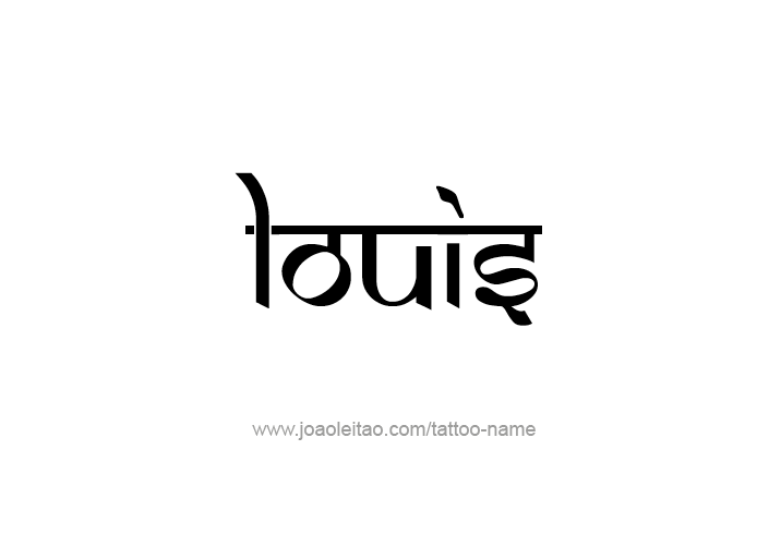 Tattoo Design  Name Louis   