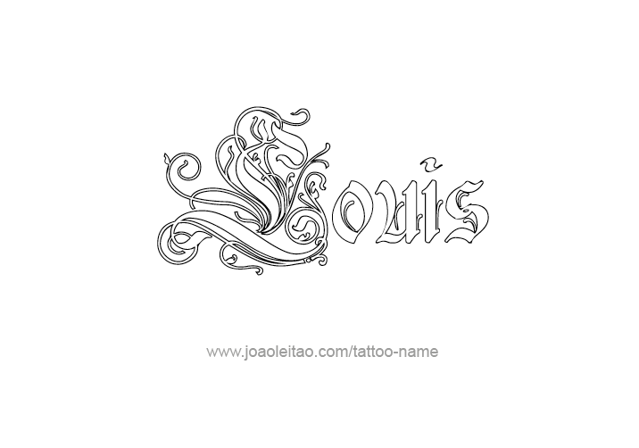 Tattoo Design  Name Louis   