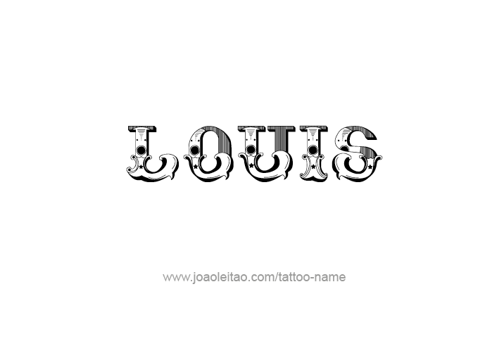 Tattoo Design  Name Louis   