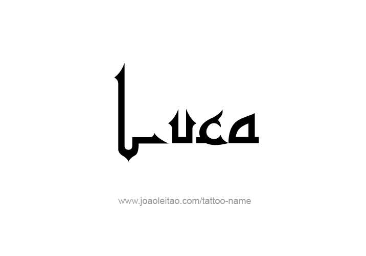 Tattoo Design  Name Luca   