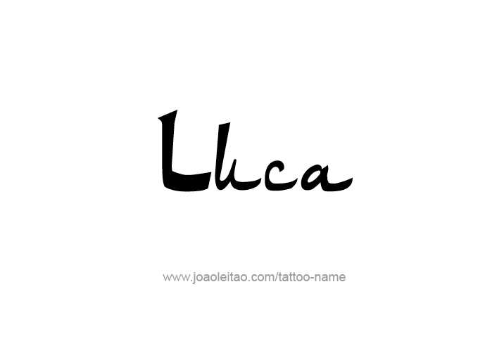 Tattoo Design  Name Luca   