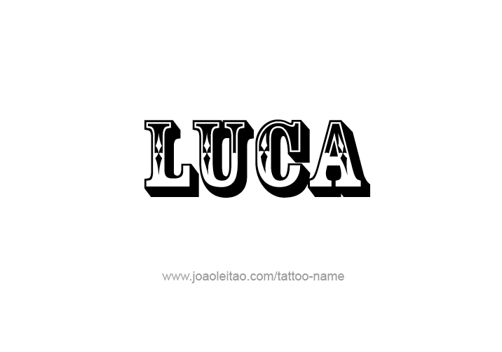 Tattoo Design  Name Luca   