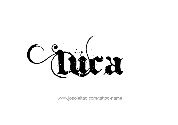 Tattoo Design  Name Luca   