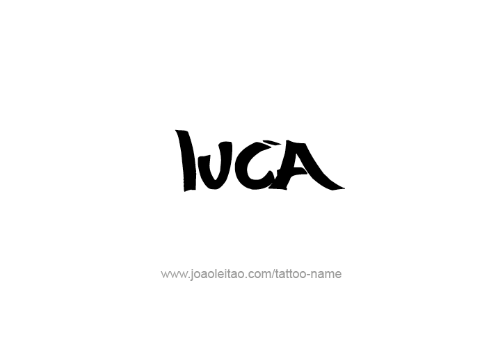 Tattoo Design  Name Luca   