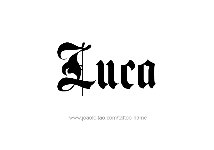 Tattoo Design  Name Luca   