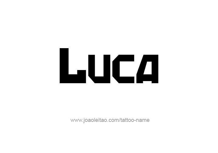 Tattoo Design  Name Luca   