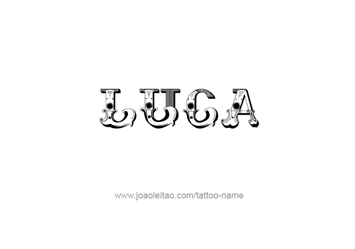 Tattoo Design  Name Luca   