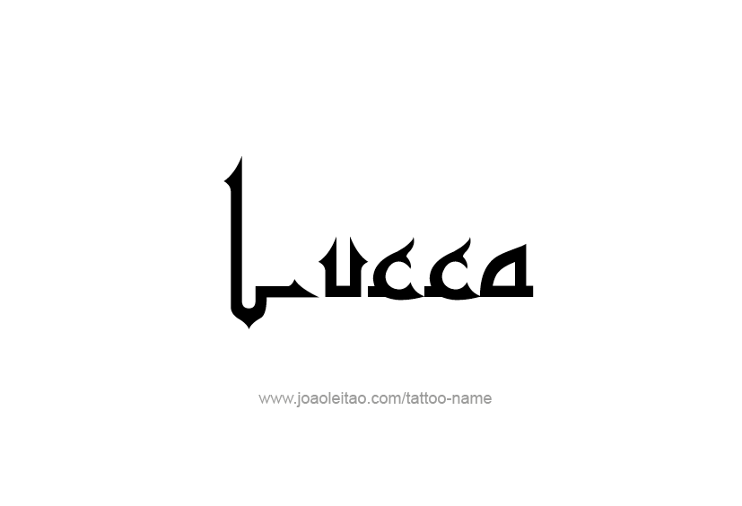 Tattoo Design  Name Lucca   