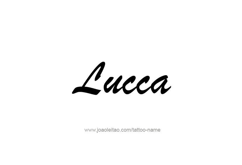 Tattoo Design  Name Lucca   