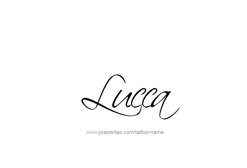 Tattoo Design  Name Lucca   