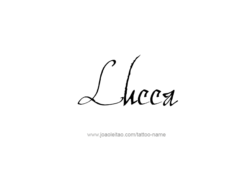 Tattoo Design  Name Lucca   