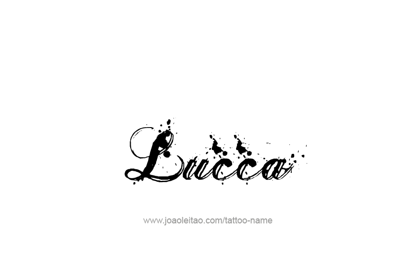 Tattoo Design  Name Lucca   